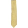 thumbnail image 1 of Charvet Men's Gold / Cobalt Iridescent Shark Tooth Rows Silk Necktie - One Size, 1 of 1