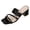 Black, variant on Women's Wedge Platform Slippers Square Open Toe Chunky Heel Slip on Summer Dress Pump Shoes