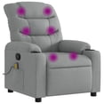 thumbnail image 2 of Casafoyer Massage Recliner Chair Light Gray Fabric, 2 of 2