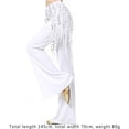 thumbnail image 3 of Minnieouse Lady Belly Dance Hip Bufanda Accesorios Bellydance Cintura Traje Nylon Malla Hilo Suministros de belleza Rendimiento Azul Cinturones Blanco Minnieouse PS15803-04, 3 of 6