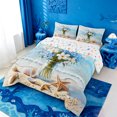 thumbnail image 2 of meiyoeat Beach Floral Vase Full Size Comforter Sets For Boys,Shell Print Bedding Comforter Set,Colorful Stars Reversible,3pcs,1 Comforter and 2 Pillowcases, 2 of 7