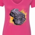 thumbnail image 4 of Inktastic Colorful Lurking Gator Women's V-Neck T-Shirt, 4 of 5