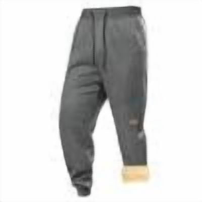 Mens Sherpa Fleece Lined Athletic Sweatpants Winter Warm Running Casual Heavyweight Jogger Pants with Pockets (XS, Gray)