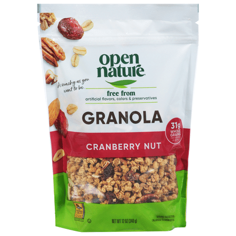 O N Cranberry Nut Granola Whole Grains 12 oz