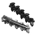 thumbnail image 4 of Miallo Chic Black Crystal Hair Clips 2PK, Modern Marquise Rhinestone Hair Slides for Women's Evening Gala and Bachelorette Party, 4 of 8