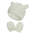 thumbnail image 1 of Bonnet d'Hiver Tricoté Uni pour Bébés Filles Garçons avec Bonnet et Gant, 1 of 10