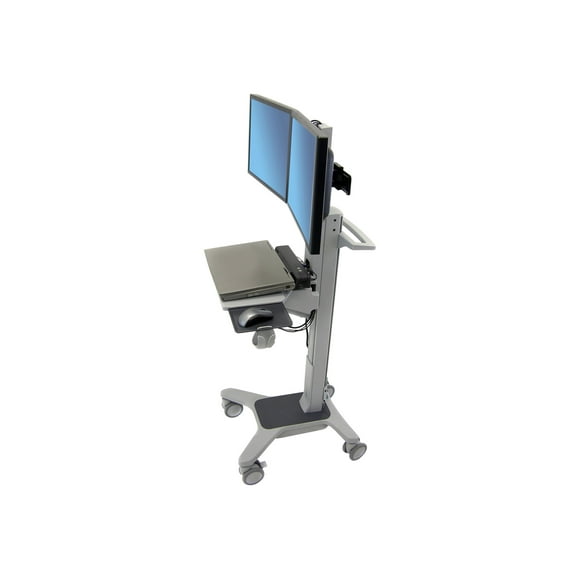Ergotron Neo-Flex WideView WorkSpace - Cart - Patented Constant Force Technology - for 2 LCD displays / PC equipment - dual - aluminum, powder-coated steel, high-grade plastic - two-tone gray - screen size: up to 22"
