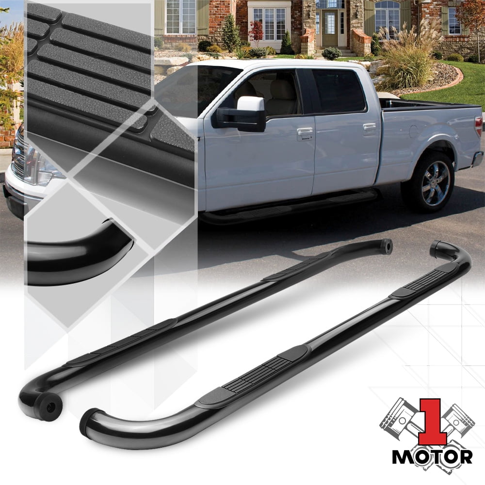Black 3" Side Step Nerf Bar Running Board for 0914 Ford F150 Crew