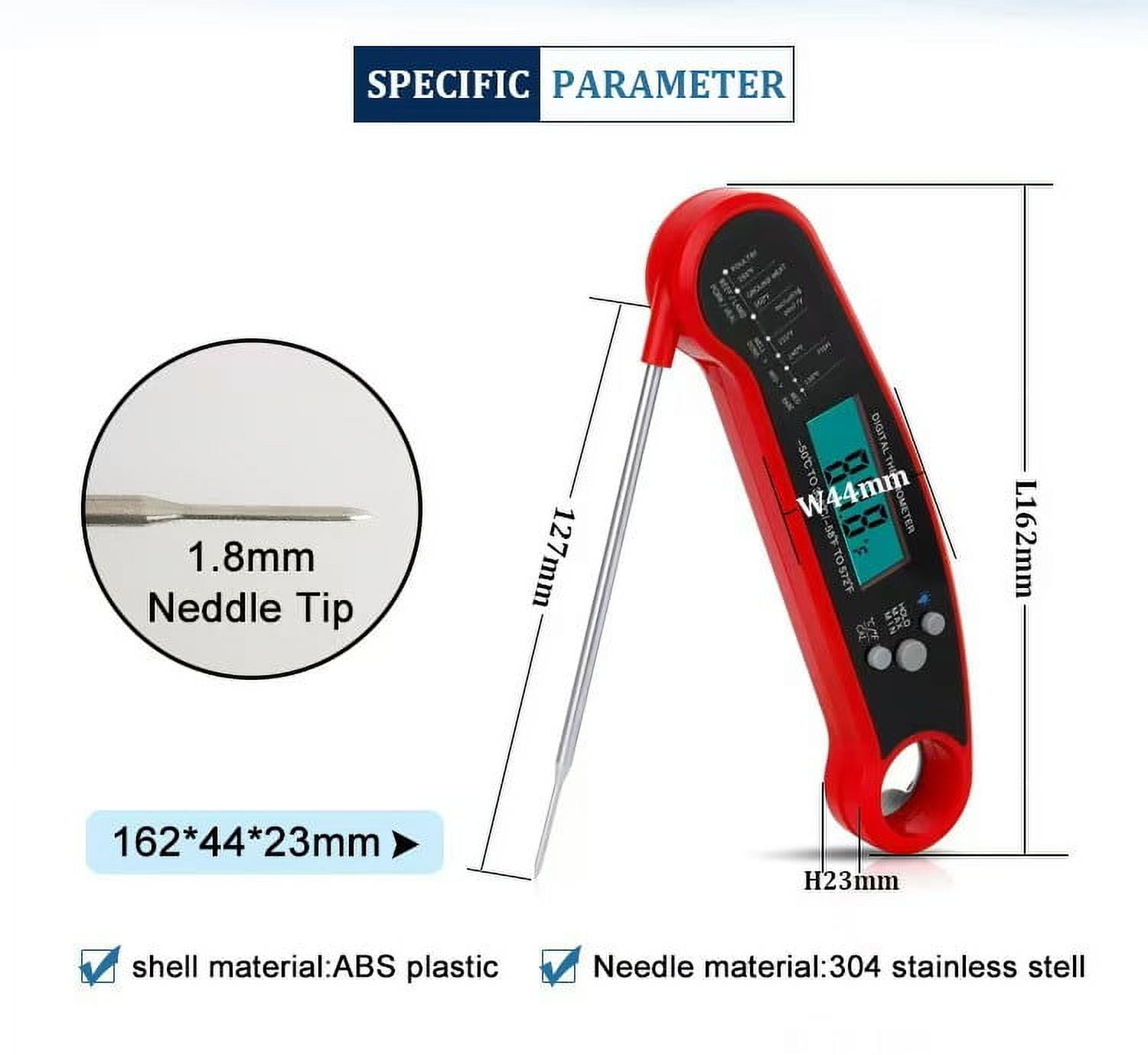 Digital Folding Food High Precision Kitchen Grill Probe Electronic Water Temperature Thermometer Meat Thermometer