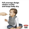 thumbnail image 4 of OXO Tot Roll-Up Bibs 2-Pack, Drizzle & Opal – Unisex, Easy-Clean, Travel-Friendly Baby Feeding Bibs, 4 of 5