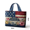 thumbnail image 2 of MuXiKeJi Clothes American Flag Quilted Tote Bag For Women - USA Flag Quilted Large Grocery Shoulder Tote Bag Patriotic Handbags With Handles, 2 of 6