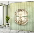 thumbnail image 5 of Ambesonne Pearls Shower Curtain, Open Shell Marine Life, 69"Wx70"L, Green Beige, 5 of 5