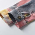 thumbnail image 3 of Trikvn Girls Tie Dye Denim Jacket Button Down Distressed Jean Coat Long Sleeve Lapel Fashion Casual Outerwear Tops Flattering Fall Spring Essential for Kids Tweens, 3 of 8