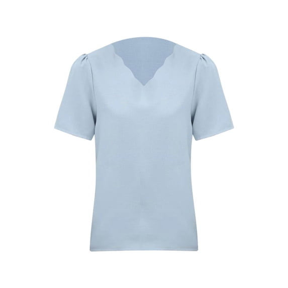 Vedolay Casual Tops For Women Womens Summer Tops Loose Fit Casual Short Sleeve Trendy Square Neck Shirts,Green XL