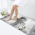 thumbnail image 2 of Rustic Farmhouse Bath Mat, Farm Gray Daisy Floral Flowers Butterfly Country Wooden Bath Rug for Bathroom, Grey White Bath Mat Soft Non Slip Bath Rugs, 16X48IN, 2 of 5