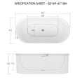 thumbnail image 5 of Bathonly 67" Acrylic Freestanding Bathtub-Acrylic Soaking Tubs, with Brushed Nickel Drain, 02149-BN, 5 of 8
