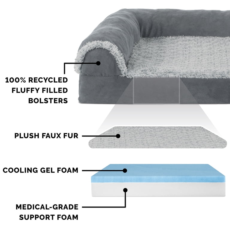 Cooling Gel Orthopedic Chaise Dog Bed, Jumbo Plus photo 2