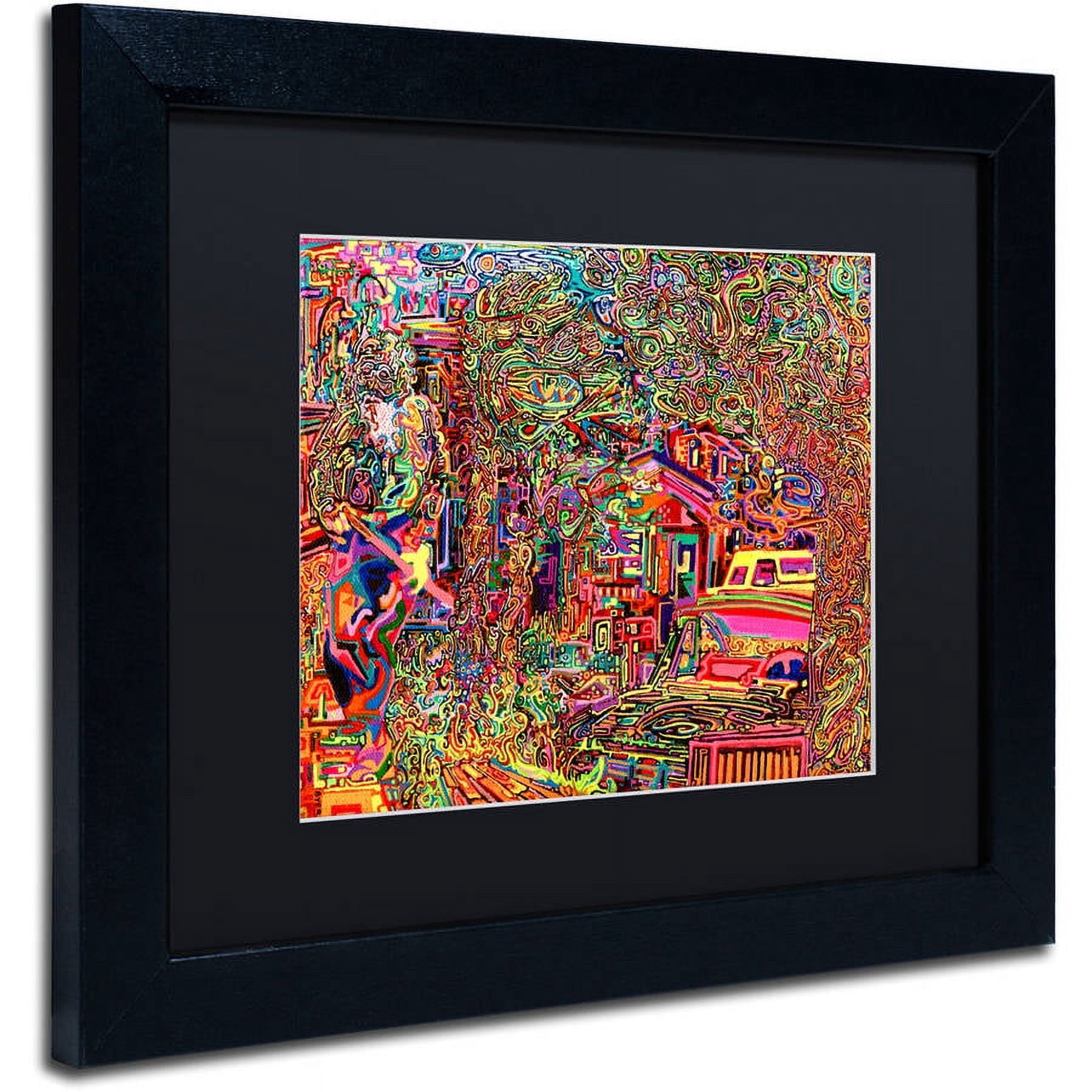 Trademark Fine Art "One Inch Further" Canvas Art by Josh Byer, Black Matte, Black Frame