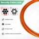 thumbnail image 2 of Uxcell 2-Pack Candado de Cable de Seguridad, Cable de Acero Recubierto de 4.92FT con Doble Bucle [Naranja], 2 of 6