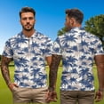 thumbnail image 5 of Binienty Palm Tree Matching Shirts for Couples with Zipper Neck Lightweight Athletic T-Shirts Tennis Outfits Fashion Classic Fit Shirts for Women and Men Daily Wear, 5 of 7