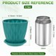 thumbnail image 3 of Uxcell 6-Set Small Nursery Pots, 4 inch Plastic Water Ripple Flower Pots Planters with Drainage Holes and Saucers [Azul Profundo], 3 of 6