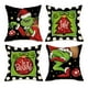 thumbnail image 1 of Set de 4 Fundas de Cojín 45x45 cm Navideñas del Grinch, Tela Suave y Lavable, Decoración Festiva para Sofá, 1 of 7
