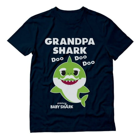 Tstars Mens Gifts for Dad Father's Day Shirts Grandpa Shark Doo Doo Doo Baby Shark Papa Cool Gift for Grandpa Short Sleeve T-Shirt for Father's Day Birthday Christmas