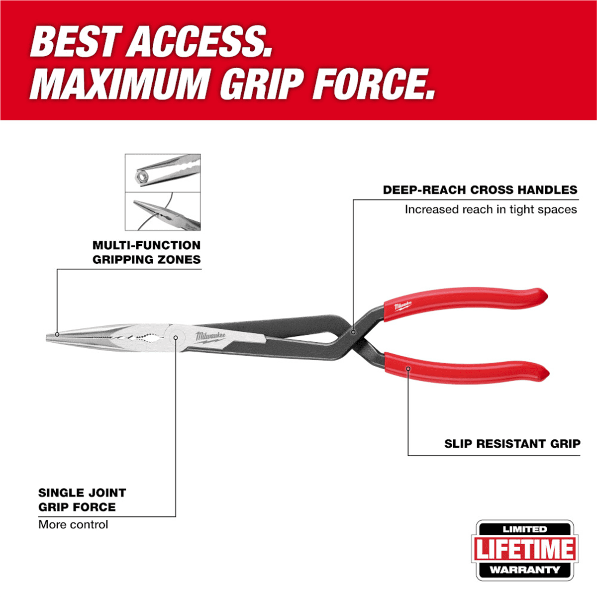 Milwaukee Tool 2PC Long Reach Pliers Set