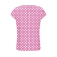 thumbnail image 3 of yillto Womens Short Sleeve Tops Summer Printed Crewneck Buttons Pullover Shirts Casual Dressy Tunic Blouses, 3 of 7