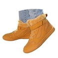 thumbnail image 3 of REDARER Kids Winter Snow Boots - Waterproof -Lined Thick Sole Non- Solid Color Sporty Booties for All-Day Warmth,Color:Khaki,Size:10-10.5 Years, 3 of 9
