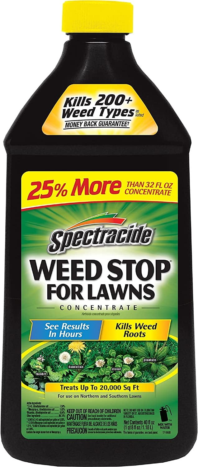 Spectracide Weed Stop For Lawns Concentrate, Kills Weed Roots, Not The