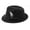 Black, variant on Fedora Hat for Men Short Brim Felt Panama Cap Beach Hat