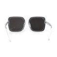 thumbnail image 4 of Womens Minimalist Rectangular Mod Butterfly Plastic Sunglasses Clear Silver Mirror, 4 of 4