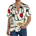 thumbnail image 3 of Xecao offers the Aabstract Eyes for Men's Casual Short-sleeved Shirt, a button-up collared shirt with a pocket, perfect for beach vacations and yacht travel in the 3X-Large size., 3 of 7