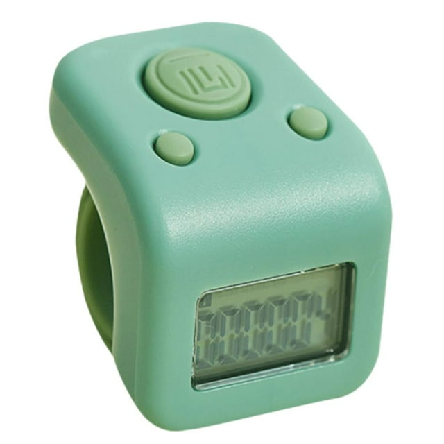 Compteur de Doigts Rechargeable, Compteur de Bagues Compteur de Doigts, 6 Canaux Cliceur Numérique avec Affichage LED, Compteur de Doigts Étanche Rétroéclairé 6 Chiffres pour Prière Sports