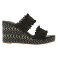 thumbnail image 6 of Cecelia New York Lady Zara Platform Sandals Women Slip On Open Toe Heel Wedge Sandal (Black, 10), 6 of 7