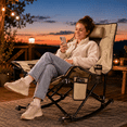 thumbnail image 5 of PNKKODW XL Heated Rocking Camping Chair for Adults,Comfort Outdoor Rocker,Beige with Power Pack,3 Heat Levels,Cup Holder,600D Oxford,Heavy Duty 330 lbs,Folding Chair with Back Support, 5 of 16