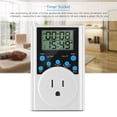 thumbnail image 4 of Enchufe De Pared Con Temporizador Multifunción, Salida De Ajuste Diario De 24 Horas Interruptor De Temporizador Eléctrico Digital Para Humidificador, Calentador De Tanque De Peces Enchufe De 125V 15A Yuarrent HA021731-00, 4 of 6