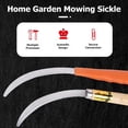 thumbnail image 4 of Lttoisl Faucille Dentelée en Acier Inoxydable avec Lame de 10,6 Pouces, Poignée Ergonomique en Plastique, Outil de Récolte Durable pour le Jardinage, le Camping, l'Entretien de Pelouse, la Gestion des Terres, 4 of 8