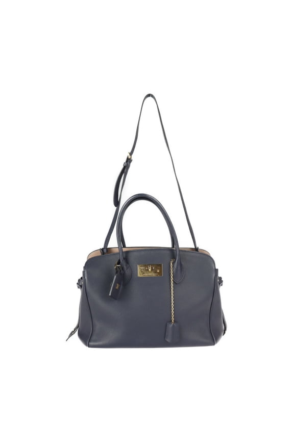 Pre-Owned LOUIS VUITTON Louis Vuitton Mira MM Handbag M53948 Taurillon Leather Blue Marine 2WAY...
