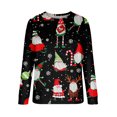 thumbnail image 3 of FRSASU Women'S Plus Size Top,Long Sleeves Shirts Christmas Printing Sweatshirt Crewneck Pullover Tunic Tops, 3 of 4