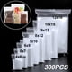 thumbnail image 2 of 300/100 piezas de bolsas transparentes con cierre hermético para almacenamiento al vacío de alimentos y joyas, bolsas de plástico gruesas con cierre hermético, paquete de organización para la cocina, 2 of 5