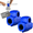 Blue, variant on Dualbell Pair, Blue Dumbbell Barbell Converters for 1" Bar, Barbell Adapter, Home Gym Fitness