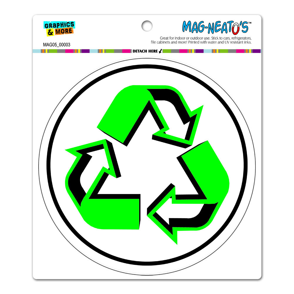 Recycle Symbol Circle MAGNEATO'S(TM) Car/Refrigerator