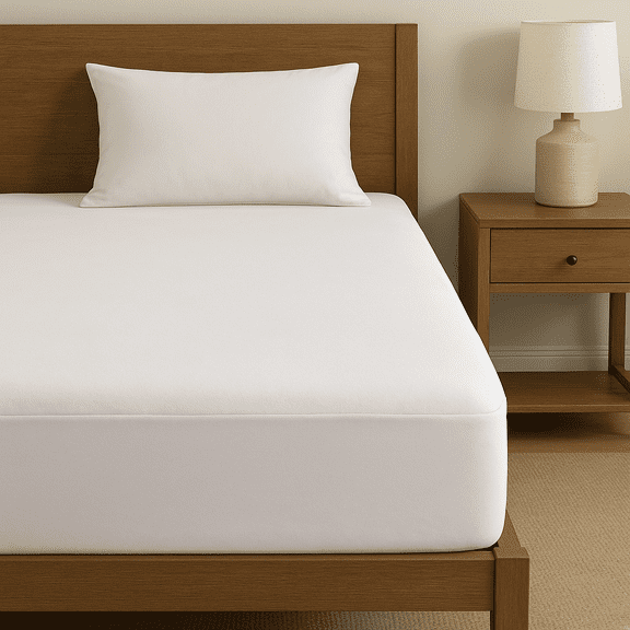 Full Size Soft Comfort Fitted Mattress Cover - Water and Dust Resistant, Noiseless Polyester for Clean, Dry Sleep Experience 54" x 75" x 14" by Dependable Industries