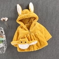 thumbnail image 2 of Kids Baby Girls Winter Solid Faux Wool Sweater Jacket Plus Velvet Thickening Coat Cloak Jacket Thick Warm Outerwear Clothes, 2 of 9