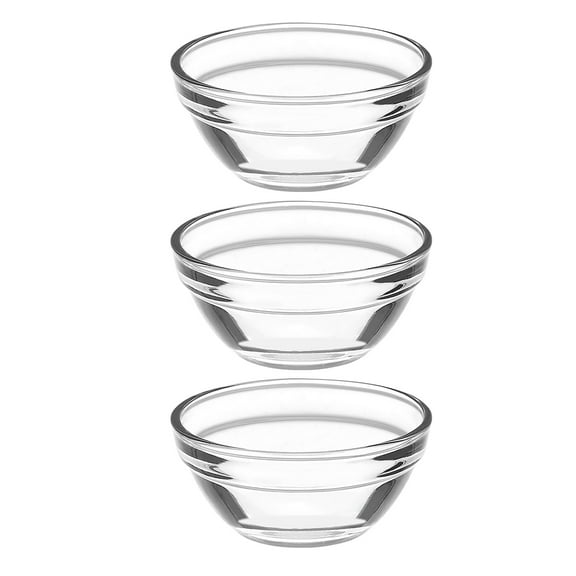 LOLIPPYY Pudding Bowl Transparent 3Pcs 2.36X2.36X1.18in