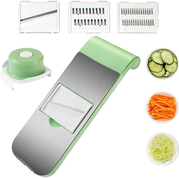 Multifunctional Vegetable Cutter, Portable Mandoline Slicer for Kitchen, Adjustable Vegetable Chopper, Potato/Onion/Garlic Slicer, Cheese Grater