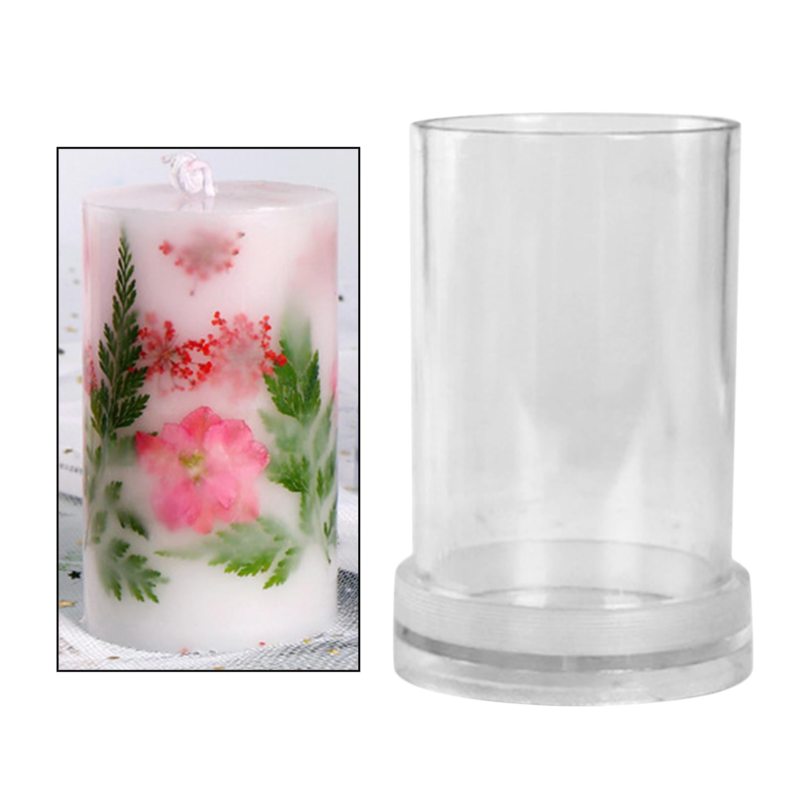 GUOOL 2x Clear Plastic Candle Handmade Soap Candle Making for Candle Making DIY Handmade Candles Supplies Crafts