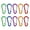 Assorted, variant on 10 Pack Carabiners Clip Metal Gourd-Shaped, 3-Inch Carabiner for Keychain Aluminum Spring Snap Clips Assorted